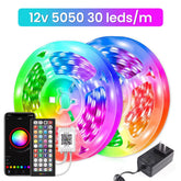 LED Strip Lights, Ultra-Long RGB 5050 LED Strips with Remote Controller, Color Changing Tape Light with 12V Adapter for Bedroom