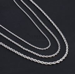 Women Men Gold Silver Twisted Rope Hip Hop Stainless Steel Long Chain Necklace