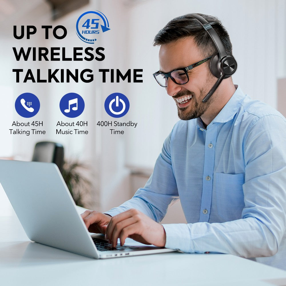 2026 Bluetooth Over-Ear Wireless Headphones Stereo Earphones Noise Cancelling