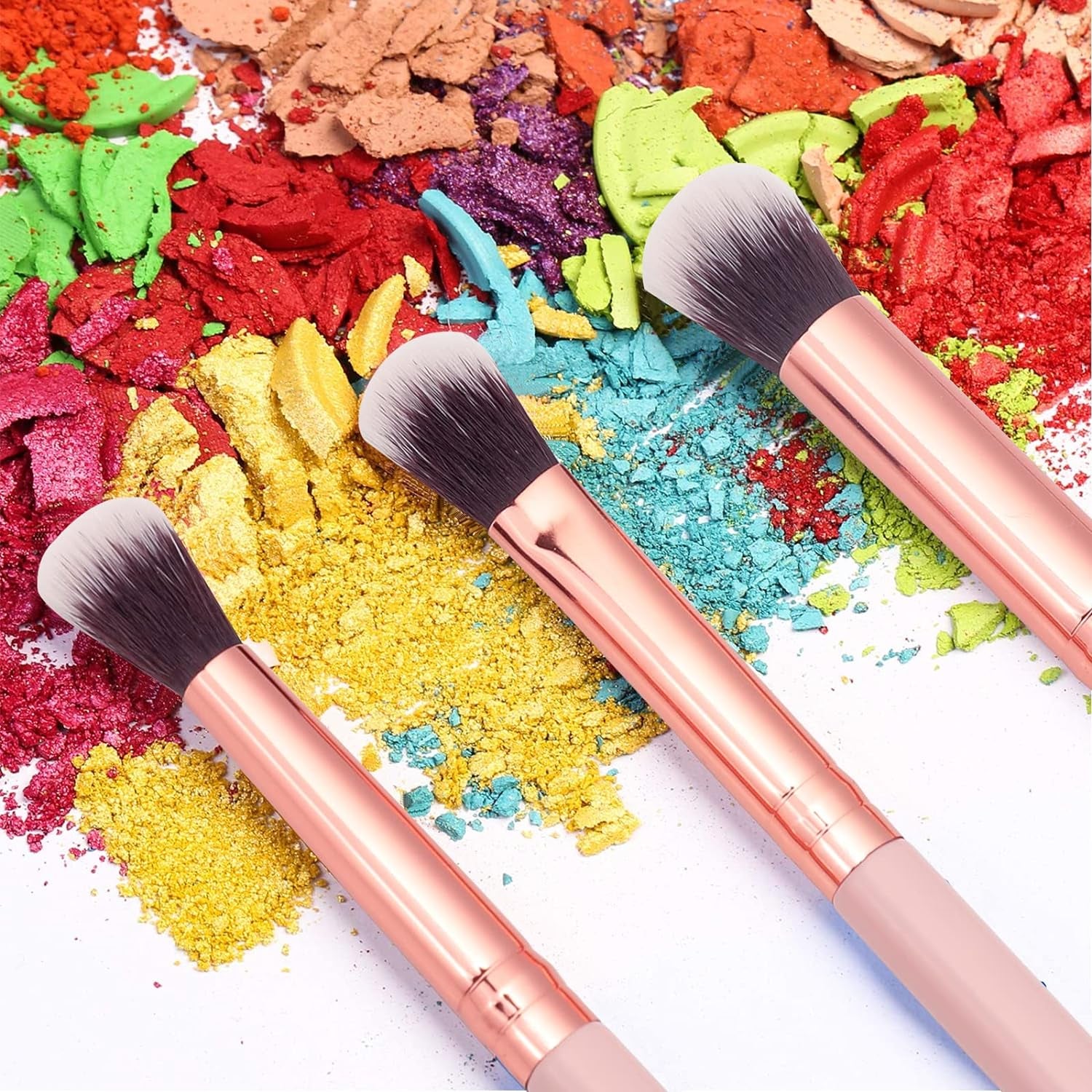 12Pcs Eyeshadow Brushes Make up Eye Brush Set Professional Eye Makeup Brushes for Concealer Eyeliner Eyelash Eyebrow Blending Contour Pink Brush